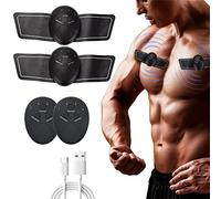 MasterUnion PecBuilder EMS Chest Trainer for Men,EMS Muscle Stimulator, USB Stomach Muscle Toner,Portable Fitness Workout Equipment for Men Woman Abdomen/arm/leg Home Office Exercise-2pcs