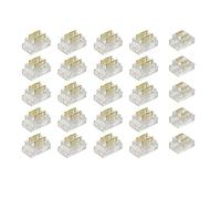 Masterwon 2-Pin 5mm COB LED Strip Connector Kit - 25 Pack Solderless Gapless Clips for Strip-to-Wire Joints | Compatible with 5V 12V 24V DC Single Colour LED Light Strip