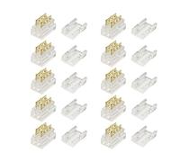 Masterwon 2 Pin Wire Connectors 10 Pack - No-Strip Quick Splice Terminal Block, 22-20 AWG LED Strip and Low Voltage Wiring, 48V, Flame Retardant Housing