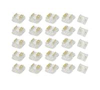 Masterwon 3-Pin 10mm COB LED Strip Connector Kit - 25 Pack Solderless Gapless Clips for Strip-to-Wire Joints | Compatible with CCT COB Light Strips 22 AWG