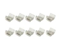 Masterwon Solderless 12mm 6-Pin LED Strip Connector Kit for RGBCCT Light Strips - 22-20 AWG Wire-to-Strip Clips (10-Pack)