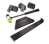MasterWorks Laminate Flooring Installation Kit | Professional Floor Fitting Tool Set with Mallet, Pull Bar, Tapping Block & 30 Spacers | Laminate Floor Fitting Kit for Laminate & Wooden Flooring