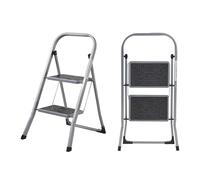 MasterWorx 2 Step Ladder | Heavy Duty Folding Steel Stepladder with Safety Handle | 150kg Max Capacity | Wide Anti-Slip Steps & Feet | Easy to Store | Ideal for Home, Kitchen, Garage & DIY Use