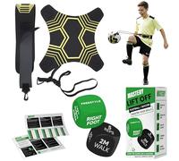 Mastery Football Kick Trainer with Football Training Dice - Solo Football Control Trainer with Keepy Up Skills Dice - Football Training Equipment Birthday Football Gifts for Boys & Girls