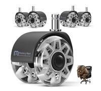 MASTERY MART Office Chair Castors Set of 5, Φ60 mm, Hard Floor, 11 mm x 22 mm, Fits 98% of Chairs, Not for IKEA, Grey, Floor Protection Mats