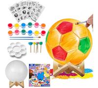 Mastery Paint Your Own Football Lamp with Stickers & Paint Set, Arts Supplies and Crafts Presents Indoor Games for Kids +6 7 8 9 10 11 12+ Birthday Football Gifts for Boys & Girls