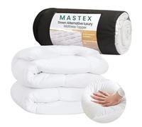 Mastex Mattress Topper - 5 CM and10CM Thick, Quilted, Extra Deep, Super Fluffy & Breathable - Strong Elastic Bands, Fits Up to 40 CM - Premium Hollowfiber Filling