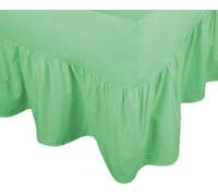 Mastex Poly Cotton SINGLE Fitted Valence sheet, Sage Green, Percale, frill 14 Inch with Gathering only, Not Platform Single Fitted Valence Sheet (90 x 190 + 36 cm)
