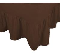 Mastex Poly Cotton SUPER KING Fitted Valence sheet, Chocolate, Percale, frill 14 Inch with Gathering only, Not Platform, Super King Fitted Sheet (180 cm x 200 cm + 36 Deep)