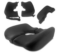 masteymoh Memory Foam Bed Sore Cushions for Long Time Sitting, Bedsore Pressure Relief Pillow for Sleeping and Sitting, Foam Cushion for Bed Sores & Fatigue Relief, T Shaped Tailbone Pillow (Black)