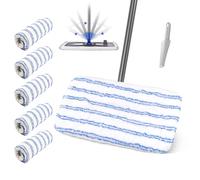 Masthome Microfibre Mop, Extra Wide Flat Mops for Cleaning Floors, Wet Dry Floor Mop with 5 Washable & Reusable Pads, Dust Mops for Laminate Tile Hardwood Floors Bathroom Kitchen Walls