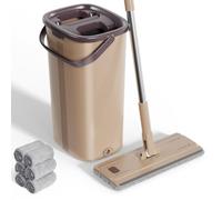 Masthome Mop and Bucket Set, 2-in-1 Hands Free, Self-Cleaning System