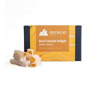 Mastic Turkish Delight by Ozerlat - Luxury Gourmet Artisan Dessert Sweets with Historic Resinous Flavour, Vegan & Gluten Free, Premium Gift Box, 200g