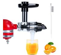 Masticating Juicer Attachment Compatible with Kitchen Aid Stand Mixers, Cold Press Juicer Attachment with Clean Brush