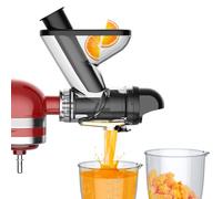 Masticating Juicer Attachment for KitchenAid Stand Mixer, Cold Pressed Juicer Machine, Slow Juicer Attachment with Dual Feed Chute and Pusher