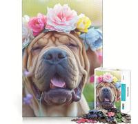 Mastiff Dog Jigsaw Puzzle for Adults 1000 Pieces Think Smart Tight Cut Home Activity Xmas Gift (38x26cm)