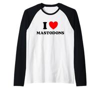 Mastodon Heart Funny Cute Favorite Animal Iceage Mammoth Fan Raglan Baseball Tee