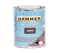 Maston Hammer Hammered Metal Paint For Indoor Outdoor Anti-Rust Brown 750mL