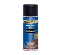 Maston Spray Paint Hammer Smooth Metal Protection 400 ml Matt Black