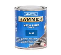 Maston Hammer Smooth Primer & Surface Paint Anti-Rust Indoor Outdoor Blue 750mL