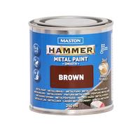 Maston Hammer Smooth Primer & Surface Paint Anti-Rust Indoor Outdoor Brown 250mL