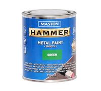 Maston Hammer Smooth Primer & Surface Paint Anti-Rust Indoor Outdoor Green 750mL