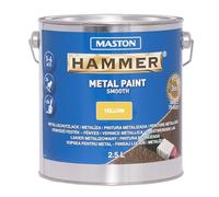 Maston Hammer Smooth Primer & Surface Paint Anti-Rust Indoor Outdoor Yellow 2.5L