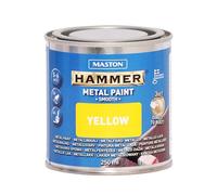 Maston Hammer Smooth Primer Surface Paint Anti-Rust Indoor Outdoor Yellow 250mL