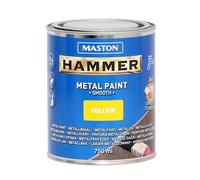 Maston Hammer Smooth Primer Surface Paint Anti-Rust Indoor Outdoor Yellow 750mL
