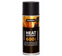 Maston Spray Paint Heat Resistant 600°C Black 400ml