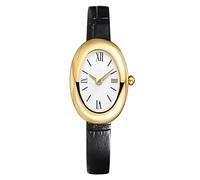MASTOP Bracelet Watch for Women - Elegant 24mm Oval Dial Bangle Watch - Gold Jewelry Style Quartz Wristwatch - Gift for Her, Black A, Elegant Fashion Vintage