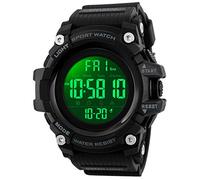 MASTOP Brand Mens Digital Watches Big Dial Multifunction Chronograph Outdoor Waterproof Sport Wrist Watch, Black, Chronograph,Digital