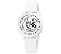 MASTOP Fashion LED Light Digital Sport Watches Stopwatch Calendar Clock 5Bar Waterproof Multifunctional Wristwatch, White, Sport