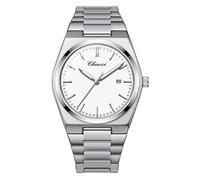 MASTOP Luxury Casual Watch for Man Waterproof Luminous Date Stainless Steel Men Watch Casual Quartz Men's Business Watches Male Waterproof Analog Wristwatch, Silver, Casual Luxury Men's Watch