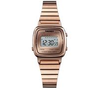 MASTOP Luxury Women Watches Full Steel Electronic LED Digital Fashion Ultra Thin Square Ladies Wrist Watches …, Rose Gold-White, Digital