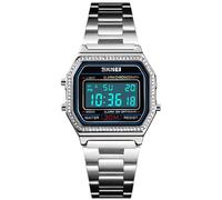 MASTOP Luxury Women Watches Full Steel Electronic LED Digital Fashion Ultra Thin Square Ladies Wrist Watches …, A Silver, Digital