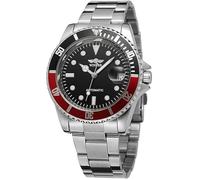 MASTOP Mens Automatic Mechanical Watches Stainless Steel Waterproof Luxury Automatic Watch for Men Top Brand Reloj Automático para Hombre, silver black red, outdoor military shockproof luminous watch