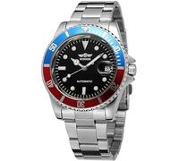 MASTOP Mens Automatic Mechanical Watches Stainless Steel Waterproof Luxury Automatic Watch for Men Top Brand Reloj Automático para Hombre, silver black blue, outdoor military shockproof luminous watch