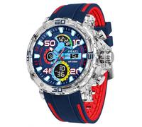 MASTOP Men's Colorful Multifunction Military Sport Watch, Analog Digital | 50M Waterproof, soft silicone band, stopwatch, alarm, LED backlight and weekday calendar Wristwatch for men