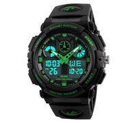 MASTOP Men's Digital Analog Sports Military Watches Waterproof Outdoor LED Backlight Display Alarm Stopwatch