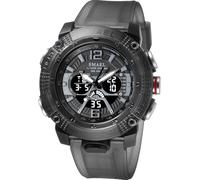 MASTOP Men's Large Face Outdoor Sports Watches Military Digital Watch Multi Function Water Resistant Backlight Alarm Stopwatch LED Rugged Wristwatch for Training Hiking, Transparent gray, Tactical