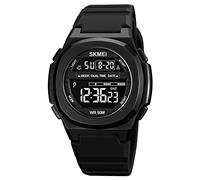 MASTOP Mens Military Multifunction Digital LED Watches 5ATM Waterproof Military Style Man Dual Display Alarm Quartz Sports Watch, Black, Digital