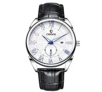 MASTOP Men's Stylish Business Watch Brown Multifunction Quartz Movement Chronograph Roman Numerals Analog Calendar Date Waterproof Leather Band Wristwatch Formal Casual Dress Gift Watch for Men