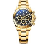 MASTOP Pagani Design Automatic Mechanical Watch for Men, Stainless Steel Wristwatch with Calendar&24H&Week&Mouth, Mineral Glass, Waterproof Business Dress Watch, Gold Black, automatic watch men