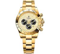 MASTOP Pagani Design Automatic Mechanical Watch for Men, Stainless Steel Wristwatch with Calendar&24H&Week&Mouth, Mineral Glass, Waterproof Business Dress Watch, All Gold, automatic watch men