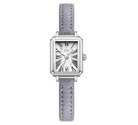 MASTOP Rectangle Women's Watch Curved Roman Numerals Softer Leather Strap Classic Ladies Analog Quartz Business Stylish Watches Ultra-Thin Ladies Bangle Bracelet Watch Female, Grey, Rectangle Women's