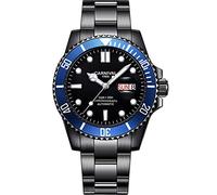 MASTOP Switzerland Top Brand Mens watche Luxury Automatic Mechanical Wrist Watches Full steelmilitary Luminous Diving Sports Analog Dress Watch, black blue, Mechanical,Self-winding
