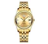MASTOP Women Luxury Golden Stainless Steel Quartz Watch Ladies Casual Waterproof Dress Wrist Watches (Full Gold), Full gold, Quartz Watch