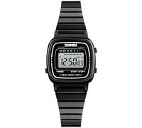 MASTOP Women's Quartz Watches Ultra-Thin Gorgeous Simple Petite Wrist Watches Small Dial Mesh Steel Bracelet, Steel Black