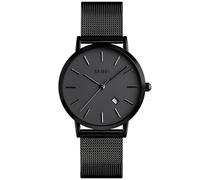 MASTOP Women's Quartz Watches Ultra-thin Gorgeous Simple Petite Wrist Watches Small Dial Mesh Steel Bracelet, X Black, Fashion